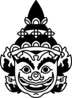black and white icon of a Thai giant vector