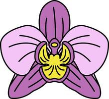 flat icon of Thai orchid vector