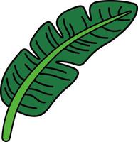 flat icon of banana leaf vector