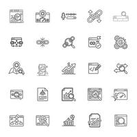 25 SEO and Web Optimization Icons Set for Digital Projects vector