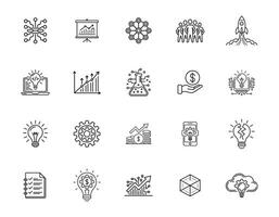 Innovation and Disruptive Technology Icons Collection vector