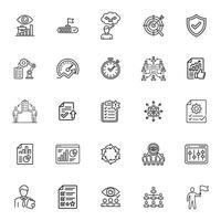 Workplace Management and Planning Icons vector