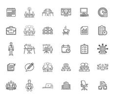 Corporate Team and Workflow Icon Collection vector