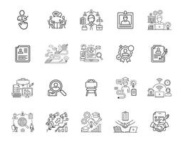 20 Job and Career Icons Set for Professional Design Projects vector