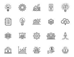 Modern Startup and Emerging Tech Icons vector