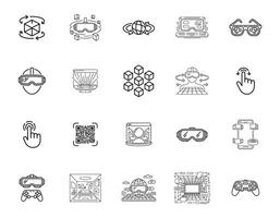 Immersive Reality and Smart Tech Icons Set vector