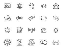 Office and Corporate Interaction Icons Set vector
