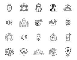 Modern Internet of Things Device Icons vector