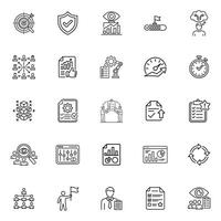 Executive and Business Control Icons Collection vector