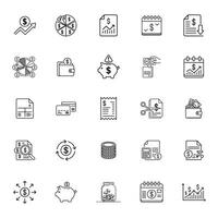 Personal Finance and Expense Tracking Icons Set vector