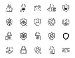 Network Security and Firewall Icons Collection vector