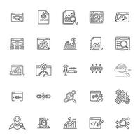 Modern SEO and Web Optimization Icons Pack 25 Unique Elements vector