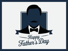 Stylish Silhouette of a Father Figure for Happy Father's Day vector