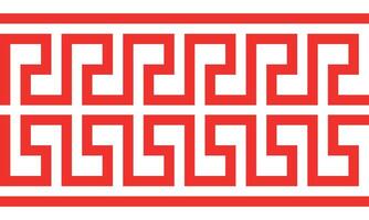 Chinese traditional pattern in red and white. Seamless background. Chinese symbol for Chinese new year, festival. Classic Endless pattern frame border China. For printing cards, invitations vector