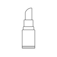 Lipstick line art icon vector
