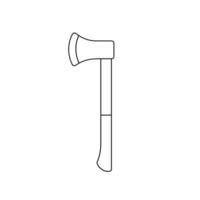 Firefighter axe line art vector