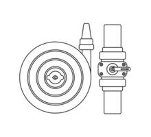 Fire hose flat icon vector