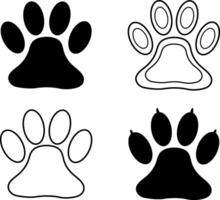 A set features a paw print design vector