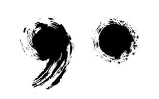 Doodle quotation mark by pencil. Hand drawn chalk comma and point for speech bubble. crayon apostrophe icon for conversation. Sketch scribble sign. Punctuation symbol on white background vector