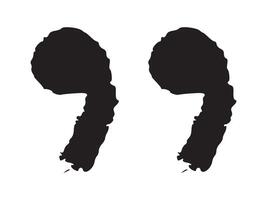 Doodle quotation mark by pencil. Hand drawn chalk comma set for speech bubble. crayon apostrophe icon for conversation. Sketch scribble sign. Punctuation symbol on white background. Perfect for vector