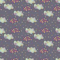 multicolored clouds and rain pattern vector
