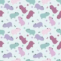 capybara cute pattern vector