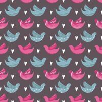 colorful birds pattern vector