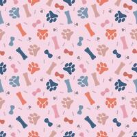 dog paw pattern vector