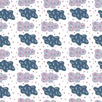 flowers clouds pattern vector