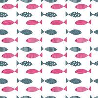 colored fish pattern vector