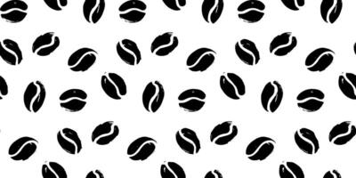 Seamless pattern of black coffee. cafe grain seamless crayon illustration vector