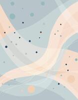 Abstract Pastel Waves and Dots vector