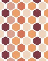 Retro Hexagon Honeycomb Pattern vector