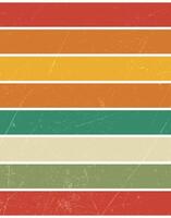 Retro Distressed Horizontal Striped Pattern vector