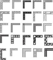 a set of decorative borders and frames vector