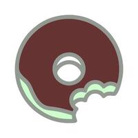 donut design with bite marks vector