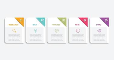 Timeline Creator infographic template. 5 Step timeline journey, calendar Flat simple infographics design template. presentation graph. Business concept with 5 options, gantt illustration. vector