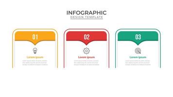 Business infographic template 3 options, steps or processes. vector