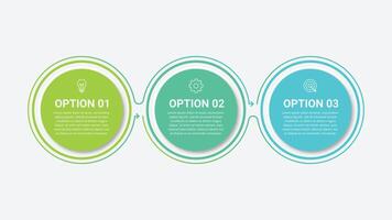 Business infographic template. Thin line design label with icon and 3 options vector