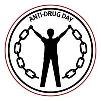 Minimalist Black Icon for Drug-Free Campaign vector