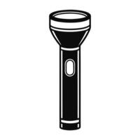 Minimal Flashlight Silhouette Graphic for Tool and Gear Designs vector