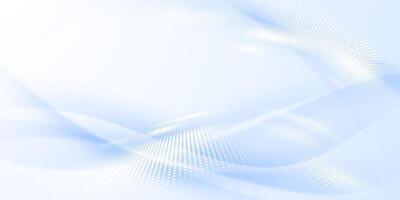 Abstract blue light background with white lines vector