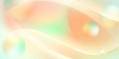 Abstract background with colorful bubbles and waves vector