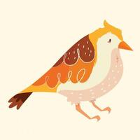A Colorful Bird with a Scarf vector