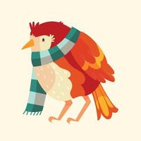 Colorful Bird with a Scarf vector