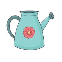 Garden watering pot on a white background vector