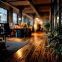 Calm and inviting office interior with natural light photo