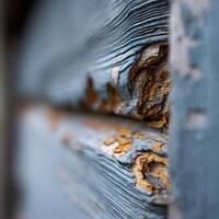Weathered blue wood highlighting rustic charm photo