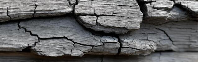 Rustic wood texture with cracks and natural weathering photo