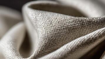 Close-up view of textured fabric with subtle folds and patterns photo